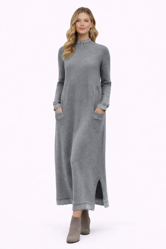 Women's Tummy Control Winter Dress – Flattering Fit, Comfortable Midi Dress