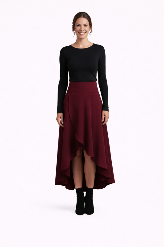 Women's Pleated Midi Skirt with Elegant Design and Versatile Styling