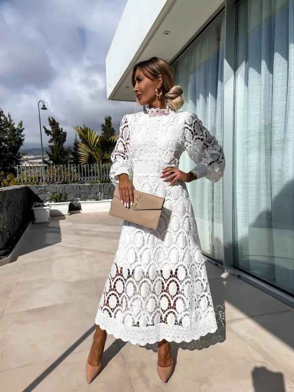 Women Elegant Long Sleeve Party Dress