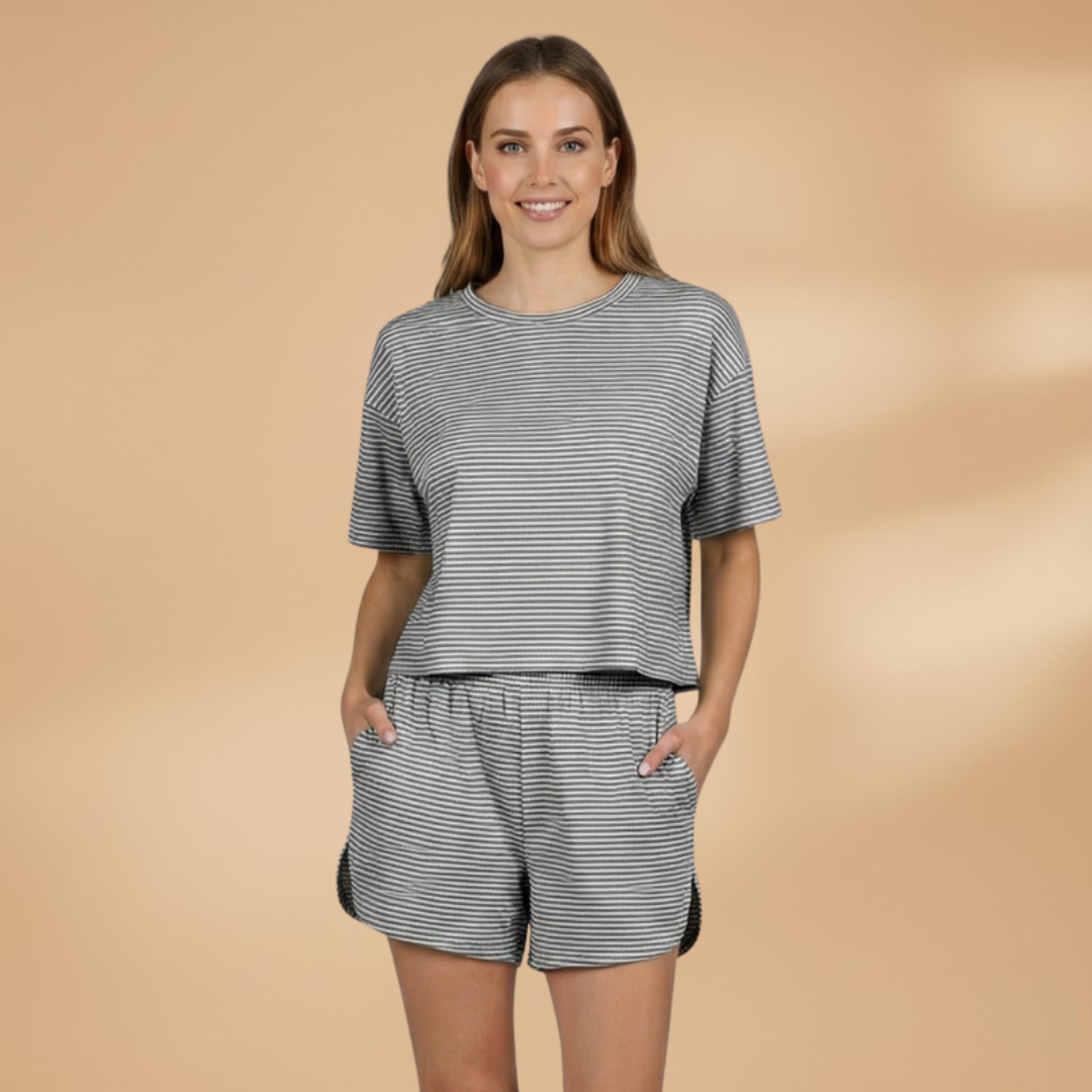 Women’s Leisure Set with Loose Top and Shorts