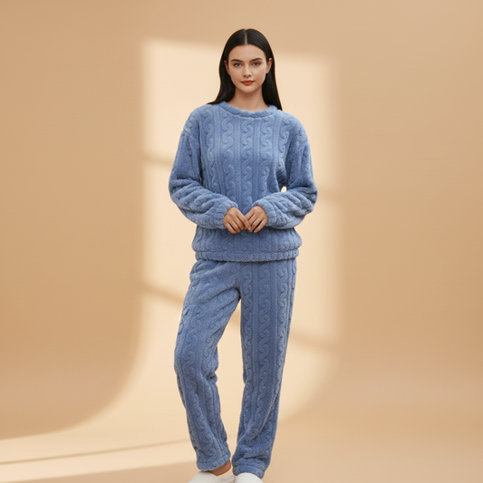 Women’s Pyjama Set with Long Sleeves and Elastic Waist
