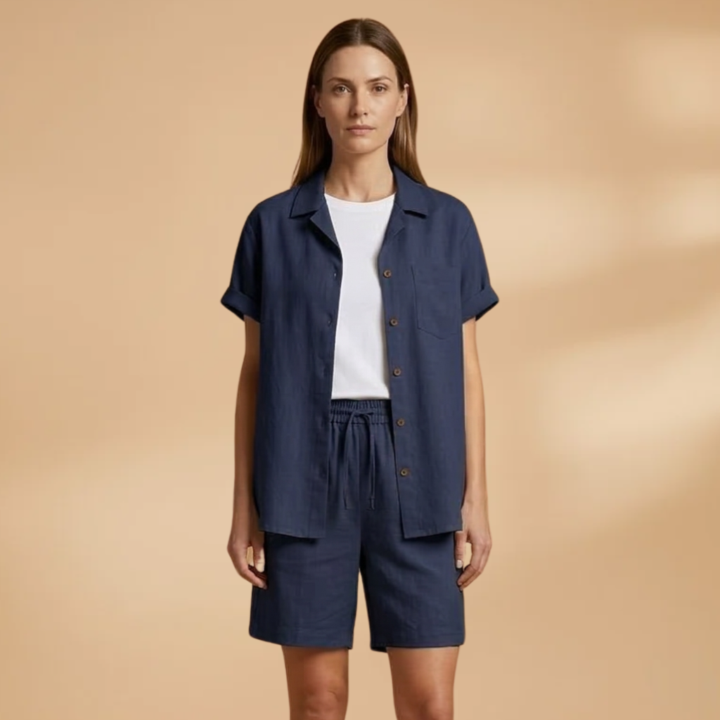Women’s Summer Set with Short Sleeves and Shorts