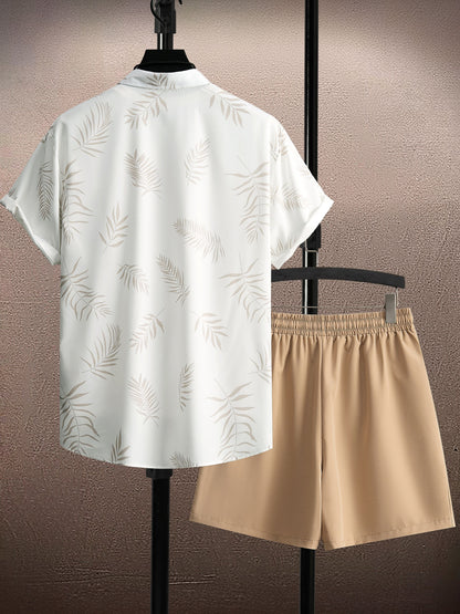 Tropical Shirt and Shorts Set for Men