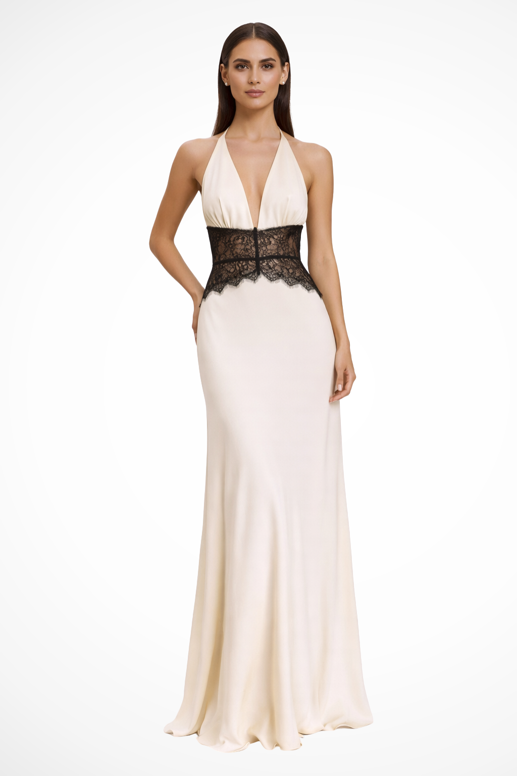 Women Halter Neck Backless Maxi Wedding Guest Dress