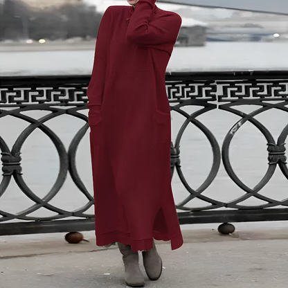 Women's Tummy Control Winter Dress – Flattering Fit, Comfortable Midi Dress