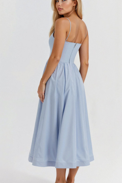 Women Ascot Style A Line Wedding Guest Midi Dress