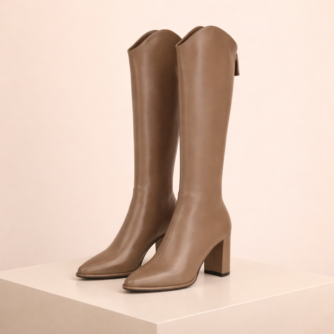 Sylvia | Women’s Knee-High Zip Heeled Boots