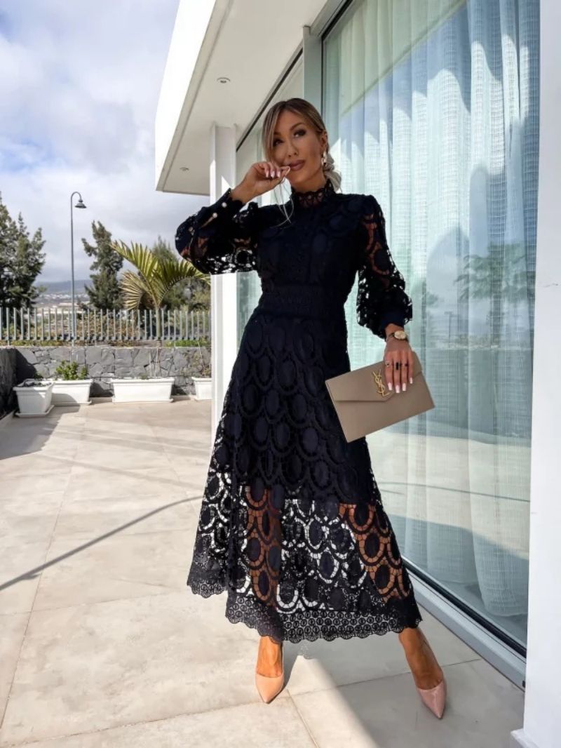 Women Elegant Long Sleeve Party Dress