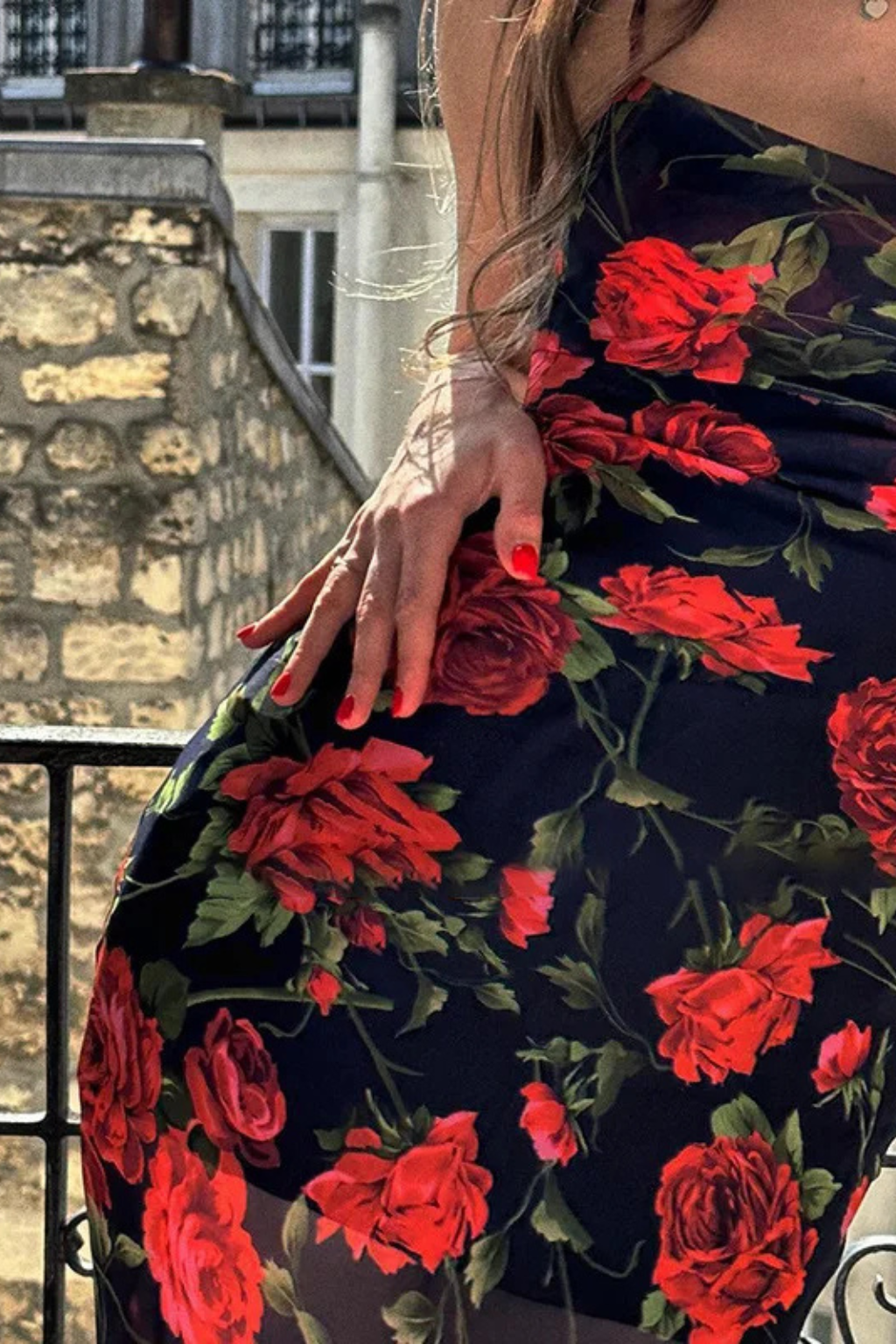Women Floral Spaghetti Strap Maxi Summer Wedding Dress