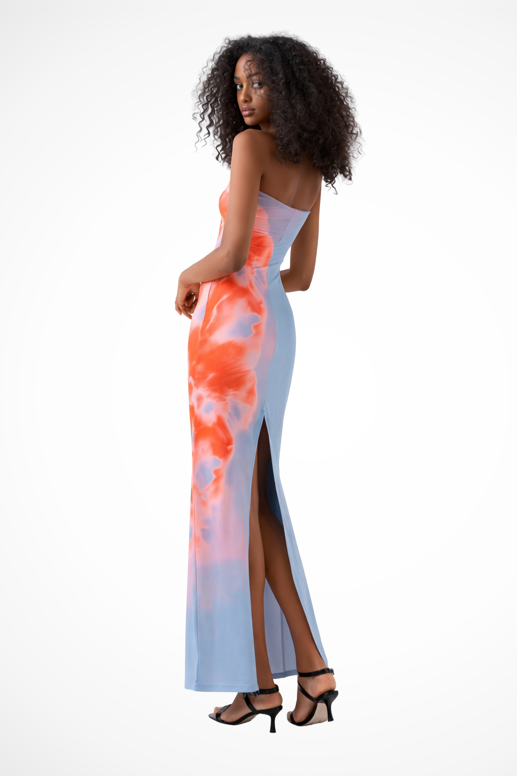 Women Strapless Printed Maxi Beach Dress