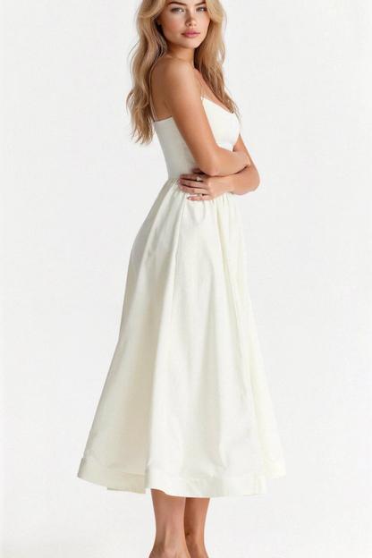 Women Ascot Style A Line Wedding Guest Midi Dress