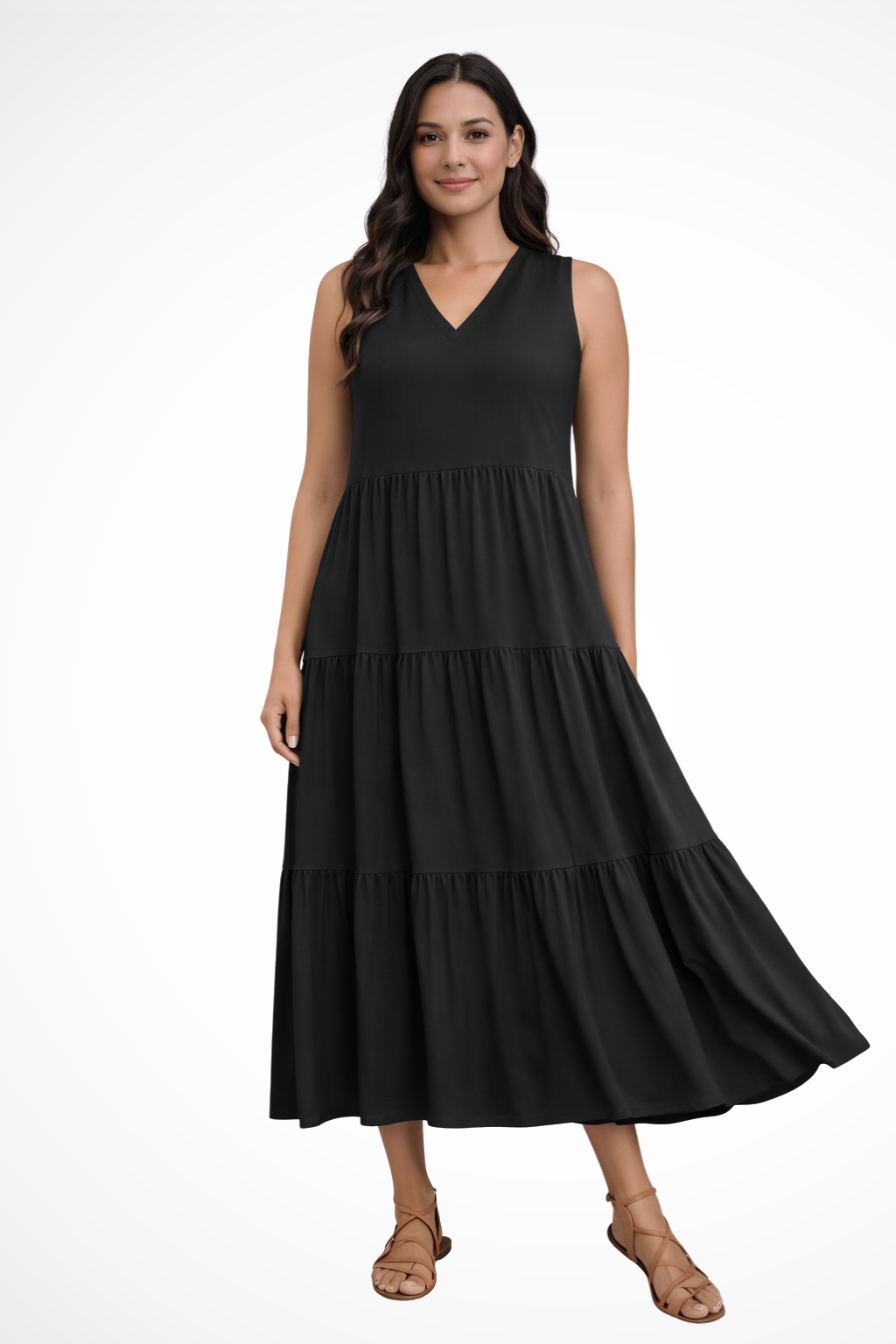 Women’s Sleeveless Tiered Maxi Summer Dress