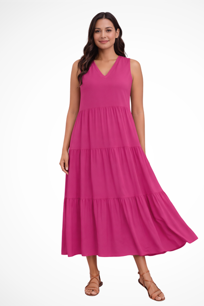 Women’s Sleeveless Tiered Maxi Summer Dress