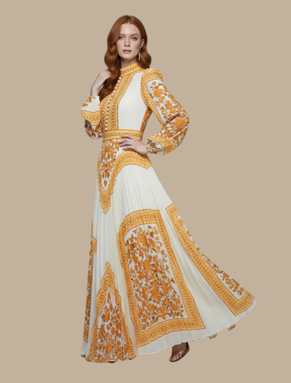 Women’s Pleated Maxi Evening Dress Gown
