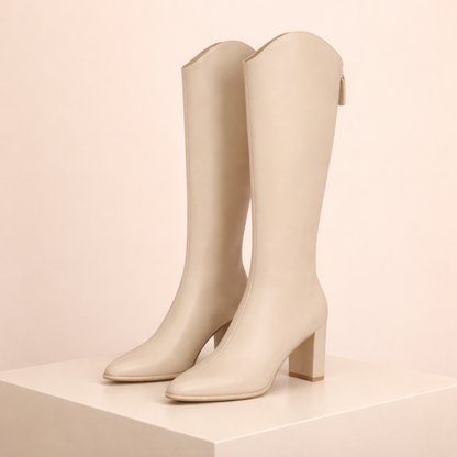 Sylvia | Women’s Knee-High Zip Heeled Boots