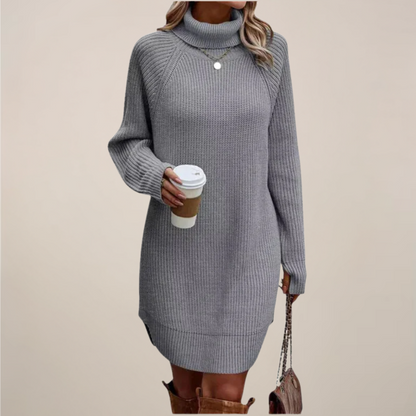 Women’s Turtleneck Sweater Dress Long Sleeve