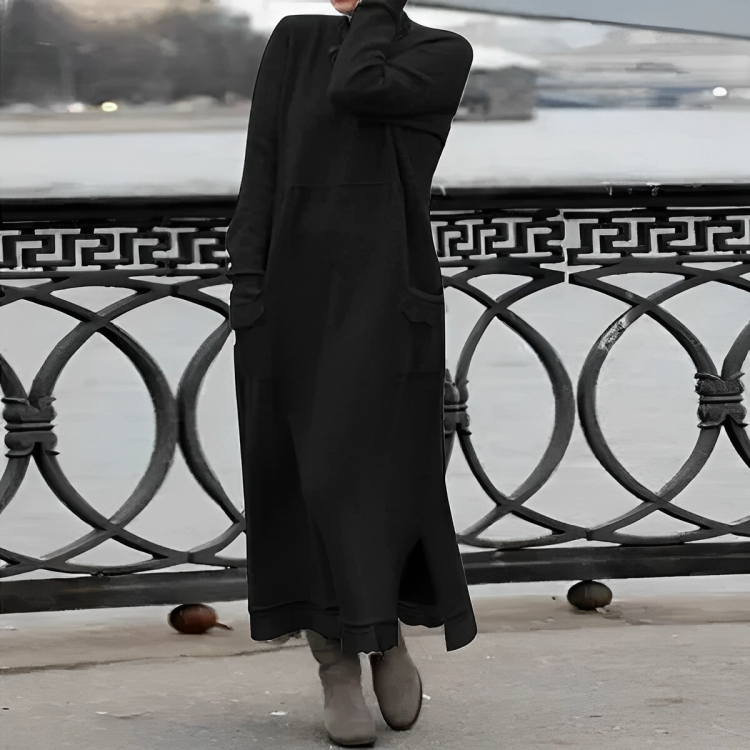 Women's Tummy Control Winter Dress – Flattering Fit, Comfortable Midi Dress
