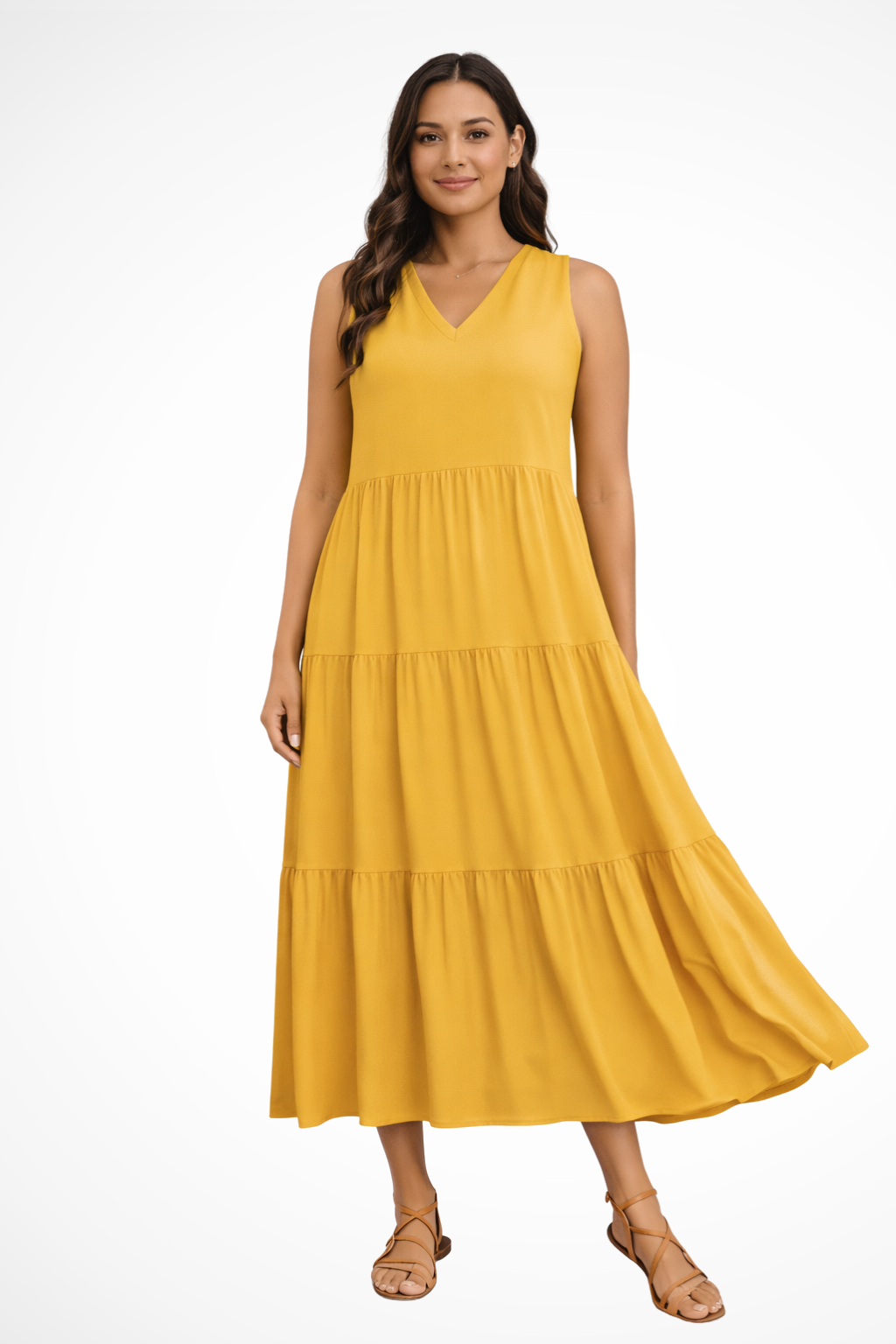 Women’s Sleeveless Tiered Maxi Summer Dress