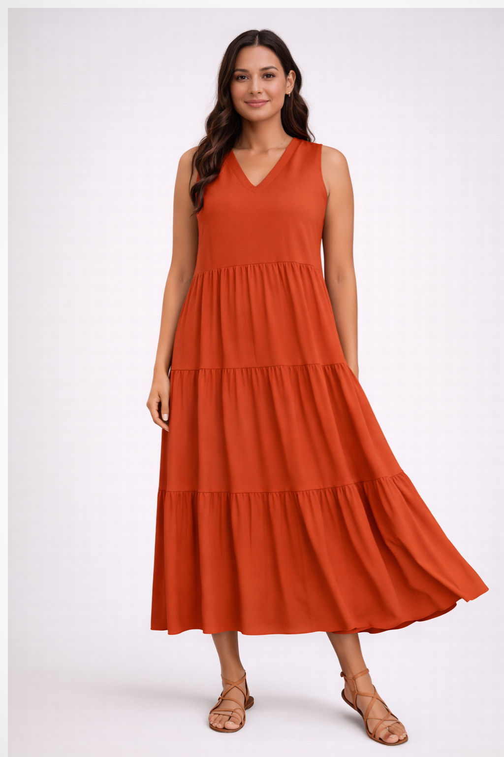 Women’s Sleeveless Tiered Maxi Summer Dress