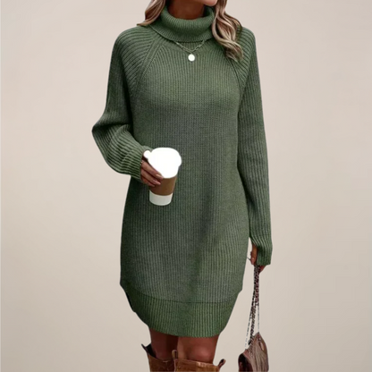 Women’s Turtleneck Sweater Dress Long Sleeve
