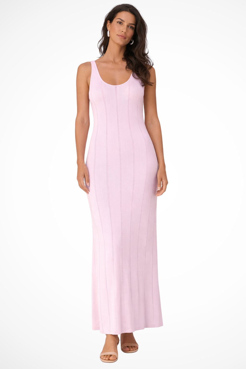 Women Sleeveless Knit Maxi Summer Wedding Guest Dress