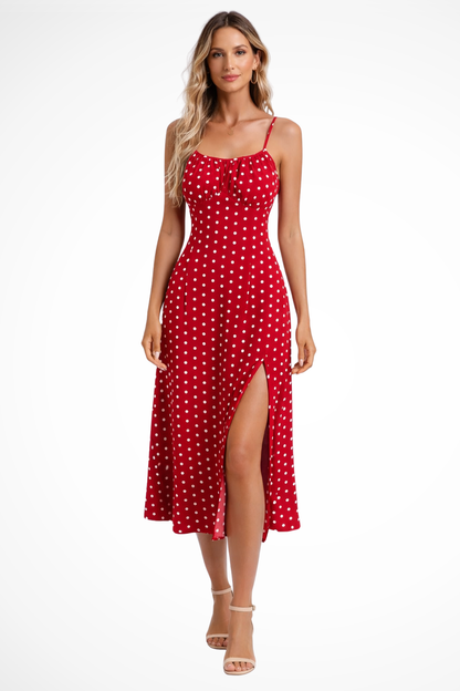 Women Floral Sleeveless Summer Boho Midi Dress