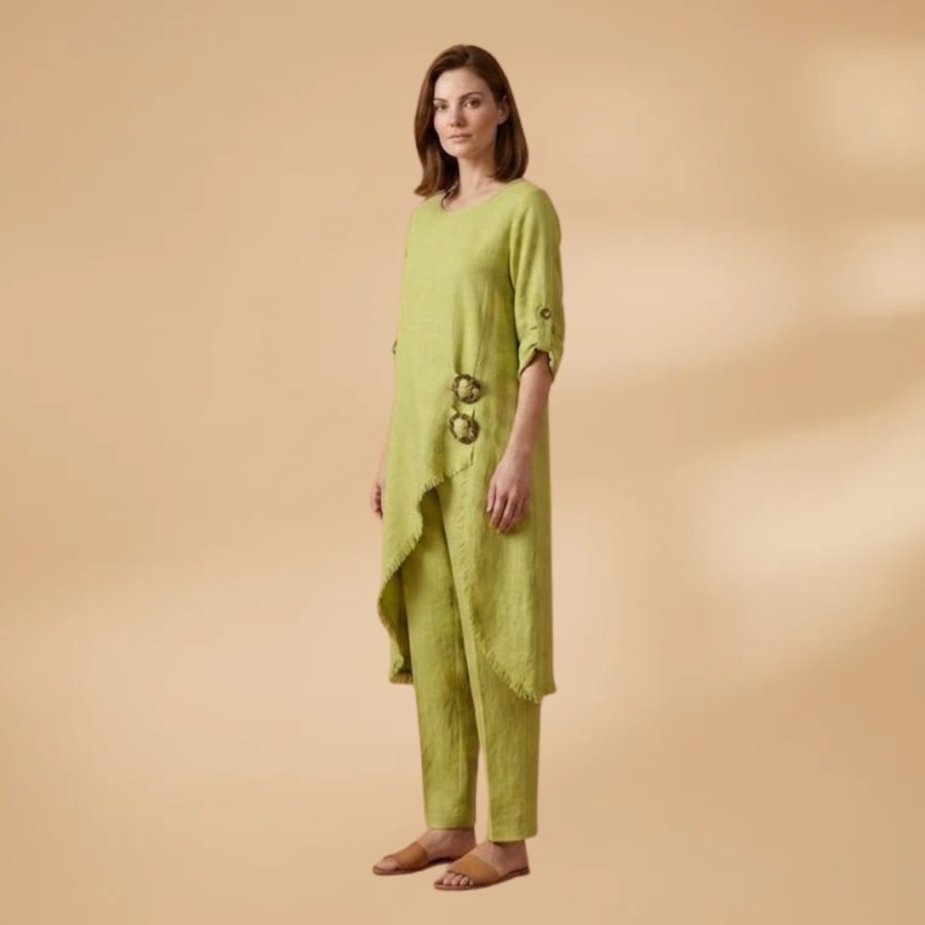 Women's Two-Piece Set with Breathable Fabric and Relaxed Fit