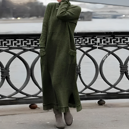 Women's Tummy Control Winter Dress – Flattering Fit, Comfortable Midi Dress