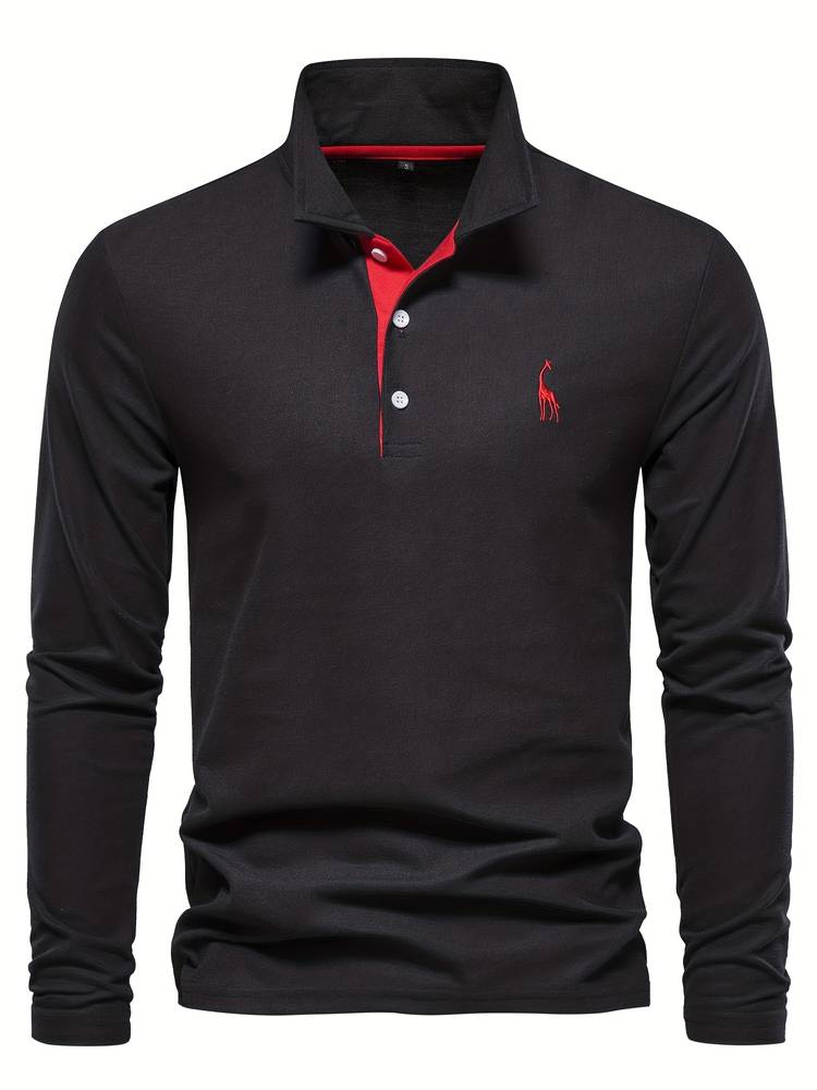Stylish and Comfortable Long Sleeve Polo Shirt for Men