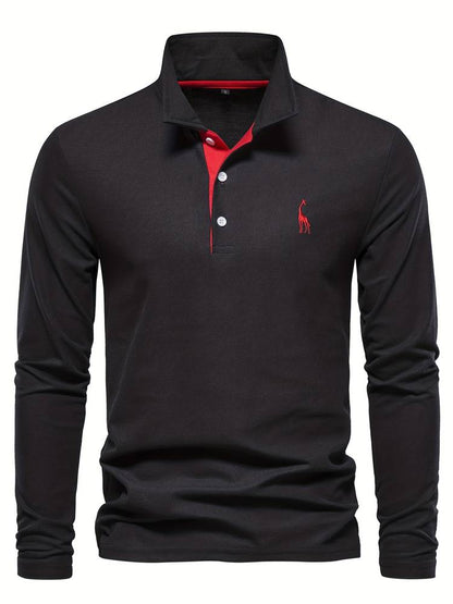 Stylish and Comfortable Long Sleeve Polo Shirt for Men