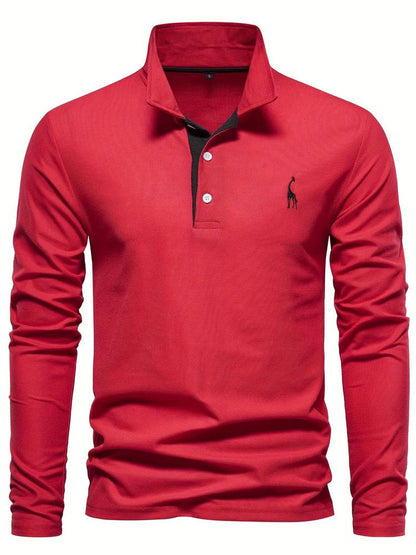 Stylish and Comfortable Long Sleeve Polo Shirt for Men