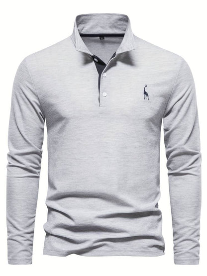 Stylish and Comfortable Long Sleeve Polo Shirt for Men