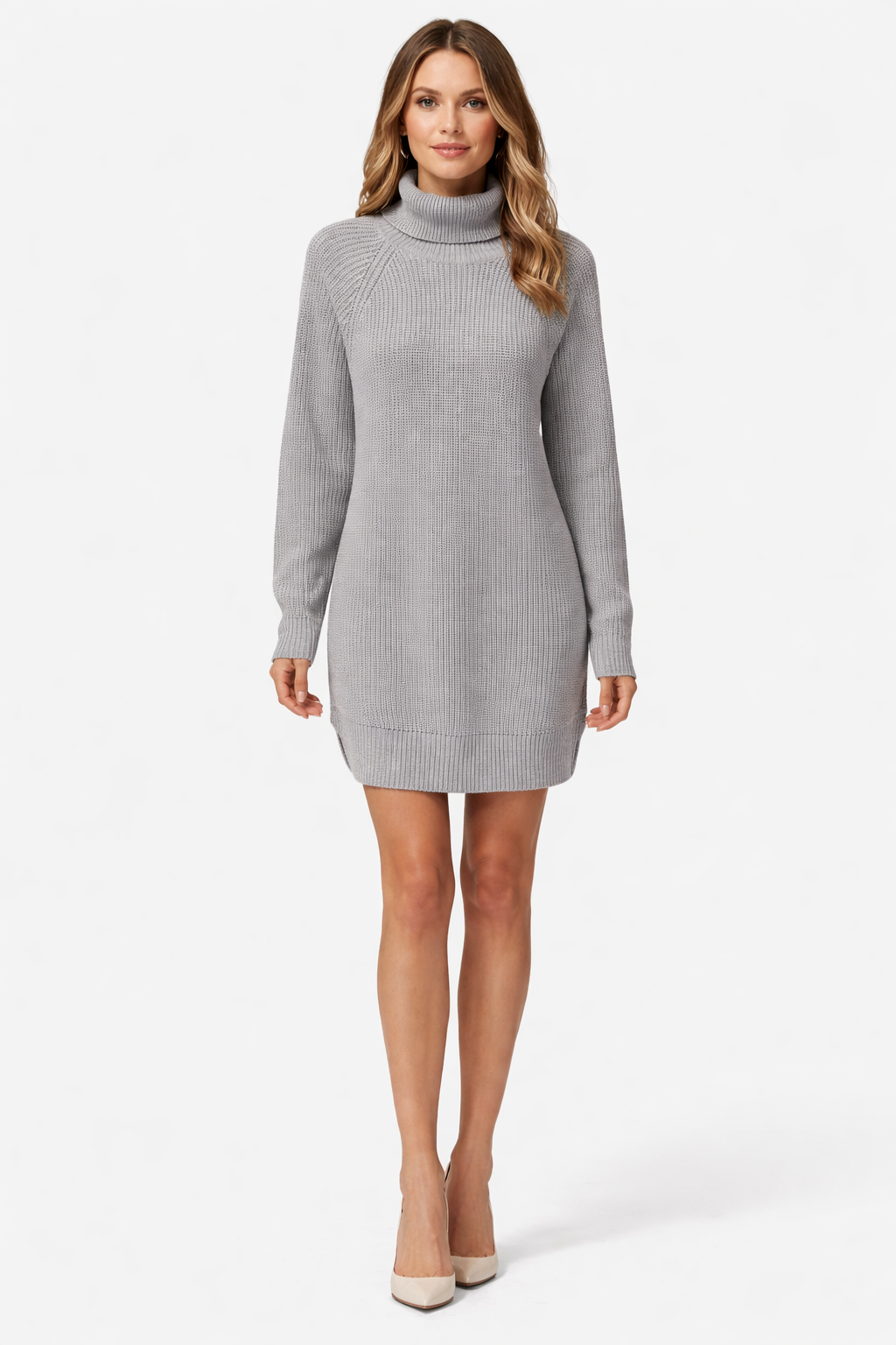 Women’s Turtleneck Sweater Dress Long Sleeve