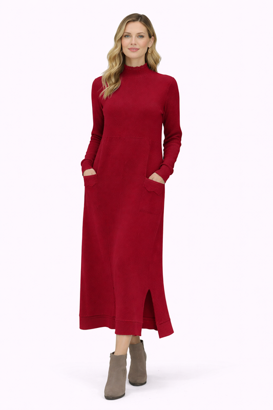 Women's Tummy Control Winter Dress – Flattering Fit, Comfortable Midi Dress