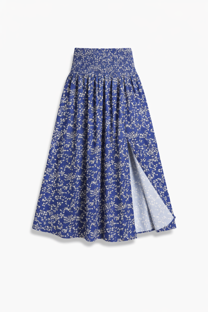 Women’s A‑Line Skirt with Floral Print and Side Split