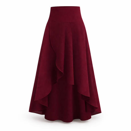 Women's Pleated Midi Skirt with Elegant Design and Versatile Styling