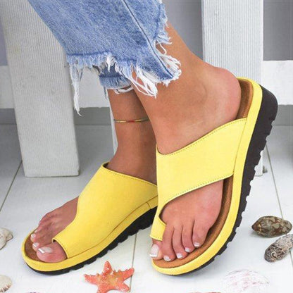 Comfortable Open-Toe Slip-On Wedge Sandals for Women