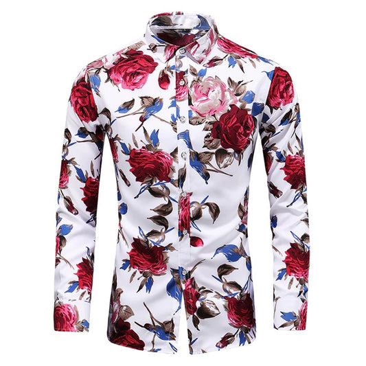 Stylish and Trendy Long Sleeve Floral Shirt for Men