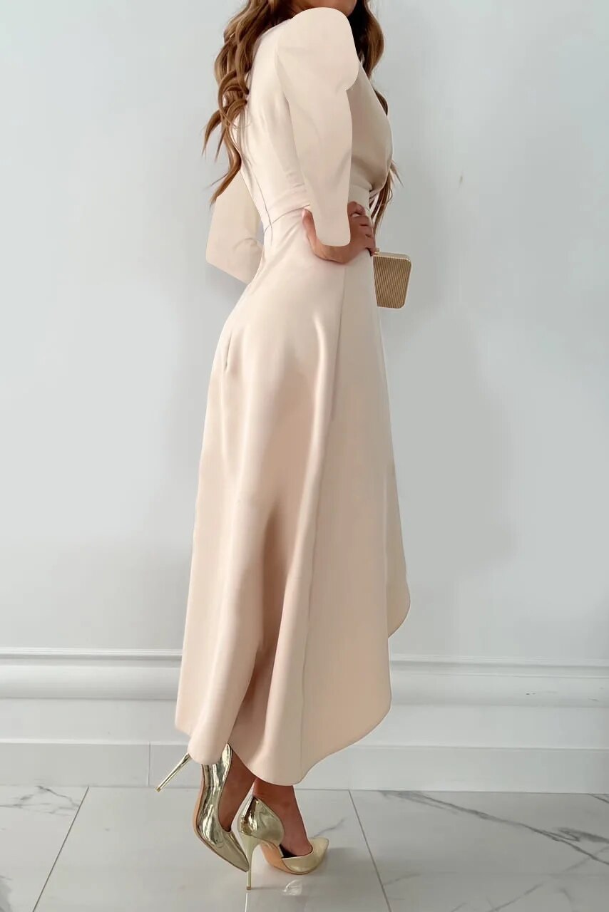 Women’s V Neck Sheath Midi Dress Slit