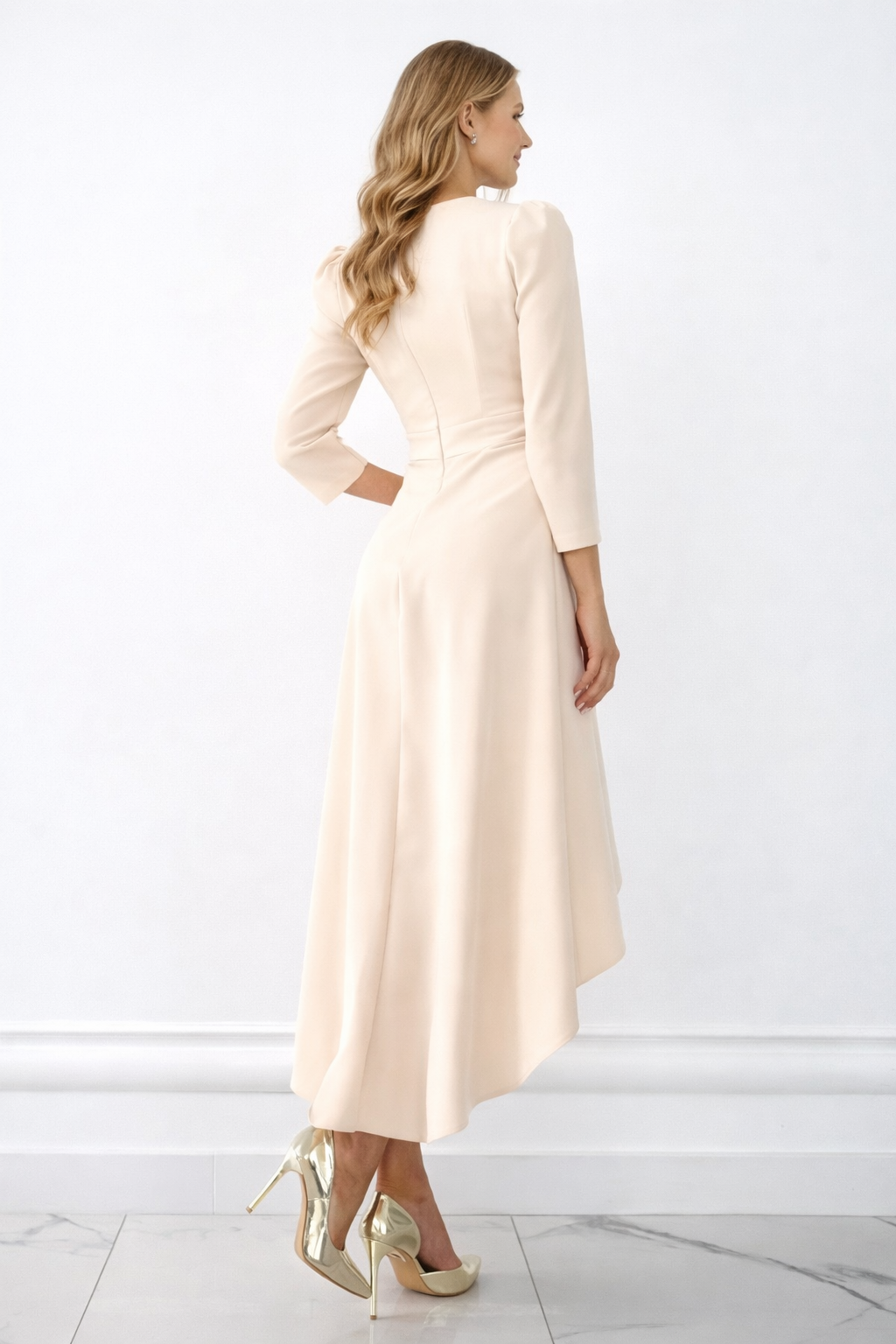 Women’s V Neck Sheath Midi Dress Slit