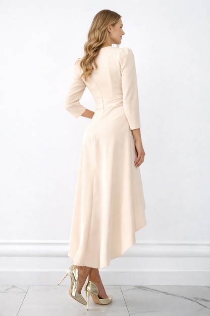 Women’s V Neck Sheath Midi Dress Slit