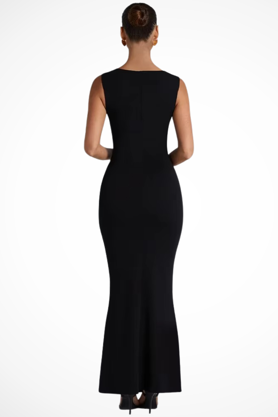 Women Square Neck Bodycon Wedding Guest Maxi Dress
