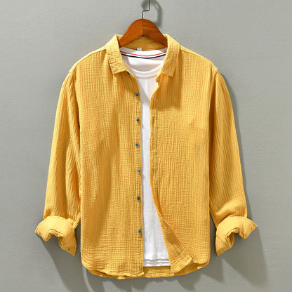 Comfortable Button-Down Long Sleeve Shirt for Men