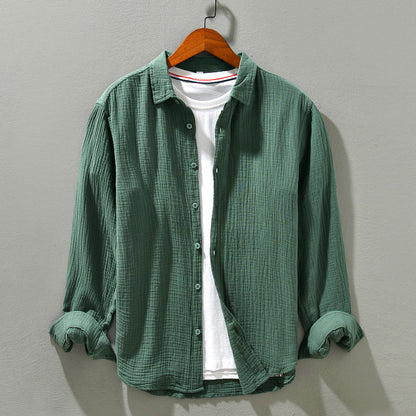 Comfortable Button-Down Long Sleeve Shirt for Men