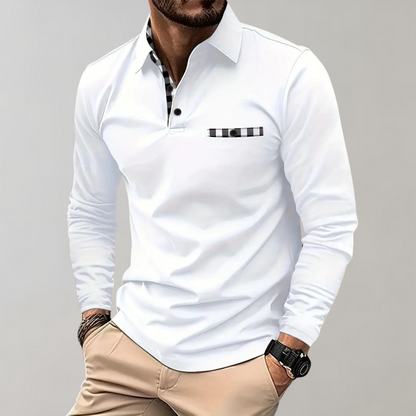 Classic and Timeless Long-Sleeve Polo Shirt for Men