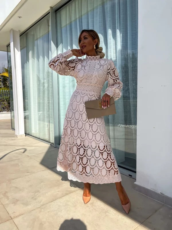 Women Elegant Long Sleeve Party Dress
