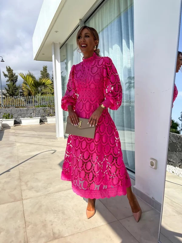 Women Elegant Long Sleeve Party Dress