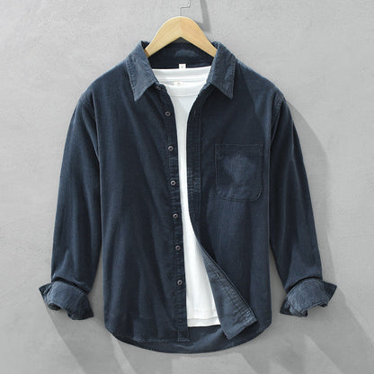 Men's Overshirt - Long Sleeve with Button Fastening