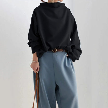 Women’s High-Neck Soft Knit Jumper – Everyday Wear