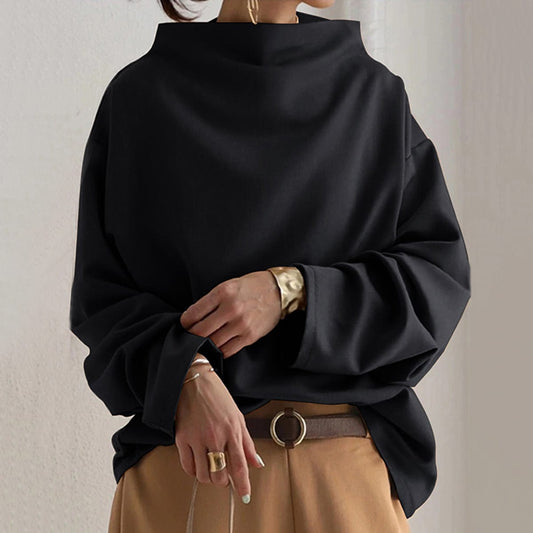 Women’s High-Neck Soft Knit Jumper – Everyday Wear